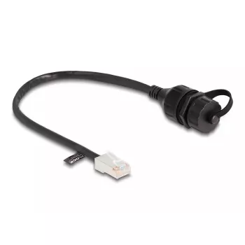 Network Cable DeLOCK 88012 RJ45 Male to RJ45 Female Cat5e 0.25m Black