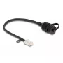 Network Cable DeLOCK 88012 RJ45 Male to RJ45 Female Cat5e 0.25m Black