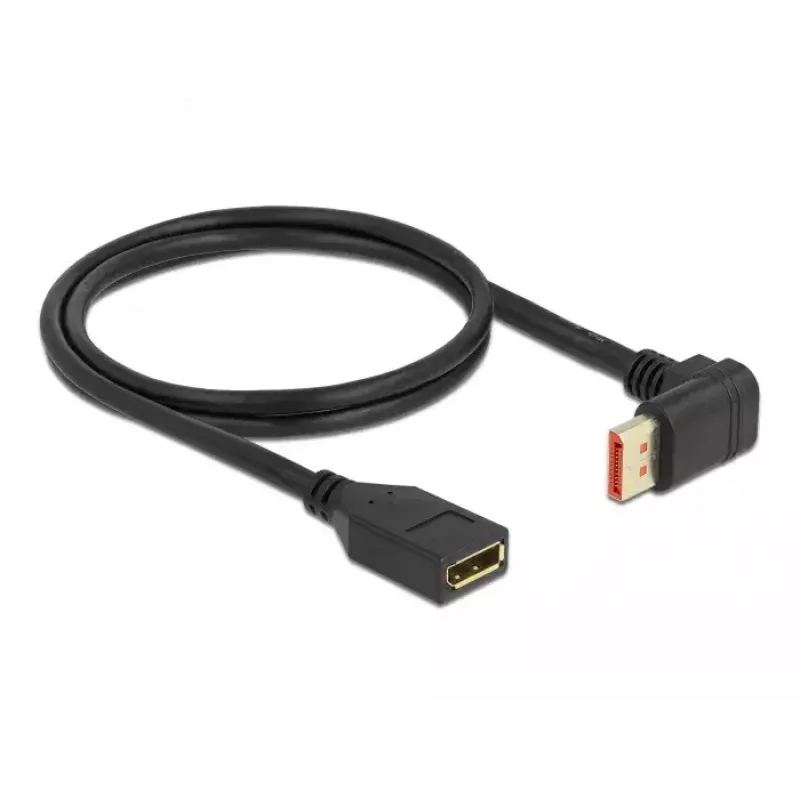DisplayPort extension cable DeLOCK 90° upwards angled 8K 60 Hz 1 m