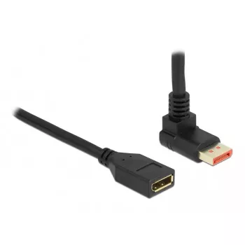 DisplayPort extension cable DeLOCK 90° upwards angled 8K 60 Hz 1 m