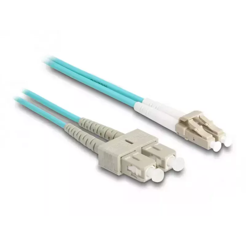 DeLOCK Fiber Optical Cable LC Duplex to SC Duplex OM3 1m