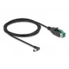 DeLOCK PoweredUSB cable male 12 V to DC 5.5 x 2.5 mm male angled 2 m