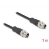 Network Cable DeLOCK M12 Cable X-coded 8 pin male to male Cat5e 1 m Black