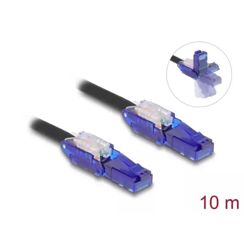 Networking Cable DeLOCK 80931 RJ-45 Cat6 10 m Black Violet