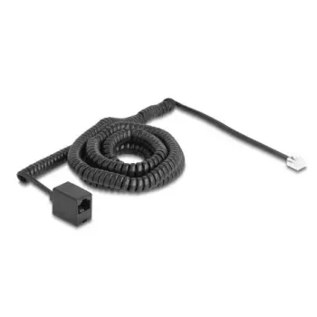 DeLOCK telephone cable 10 m Black RJ-11 RJ-45