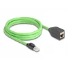 Network Cable DeLOCK RJ45 Cat.6A plug to jack 2m green