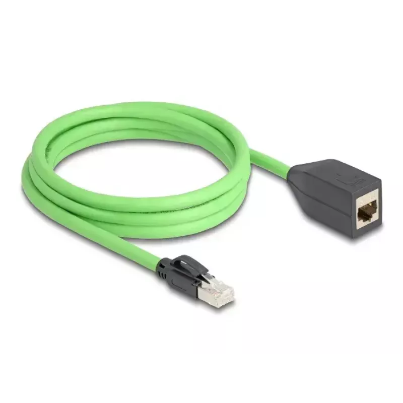 Network Cable DeLOCK RJ45 Cat.6A plug to jack 2m green
