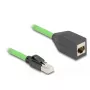 Network Cable DeLOCK RJ45 Cat.6A plug to jack 2m green