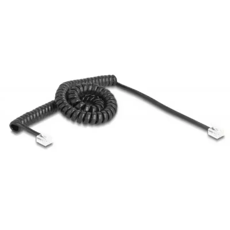 telephone cable DeLOCK 90224 3 m Black RJ-11