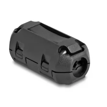 Ferrite core clamp DELOCK 80945, black, nickel/plastic/zinc, 16.5×30×14 mm, pack of 2