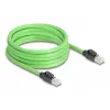 Network Cable DeLOCK RJ45 Cat.6A plug to plug SF/UTP 5m Green