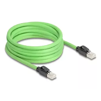 Network Cable DeLOCK RJ45 Cat.6A plug to plug SF/UTP 5m Green