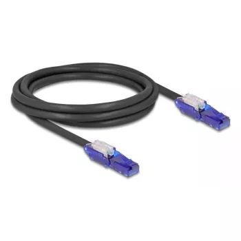 Networking Cable DeLOCK 80927 RJ-45 Cat6 2 m Black Violet