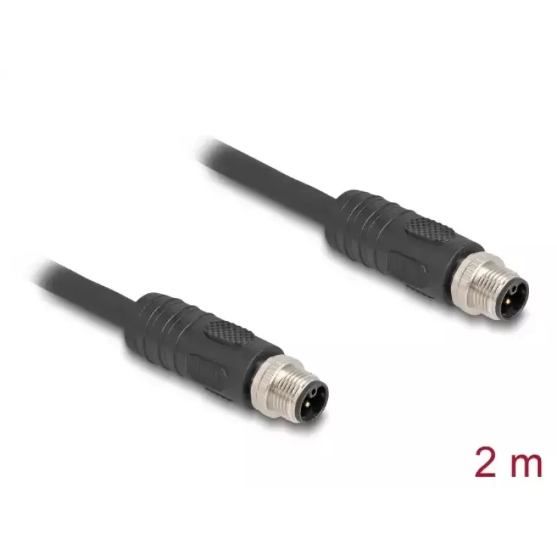 DeLOCK sensor/actuator cable 80515 2 m RST M12 Black