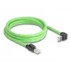 Network Cable DeLOCK RJ45 Cat.6A Plug to Plug Upwards Angled 2m Green