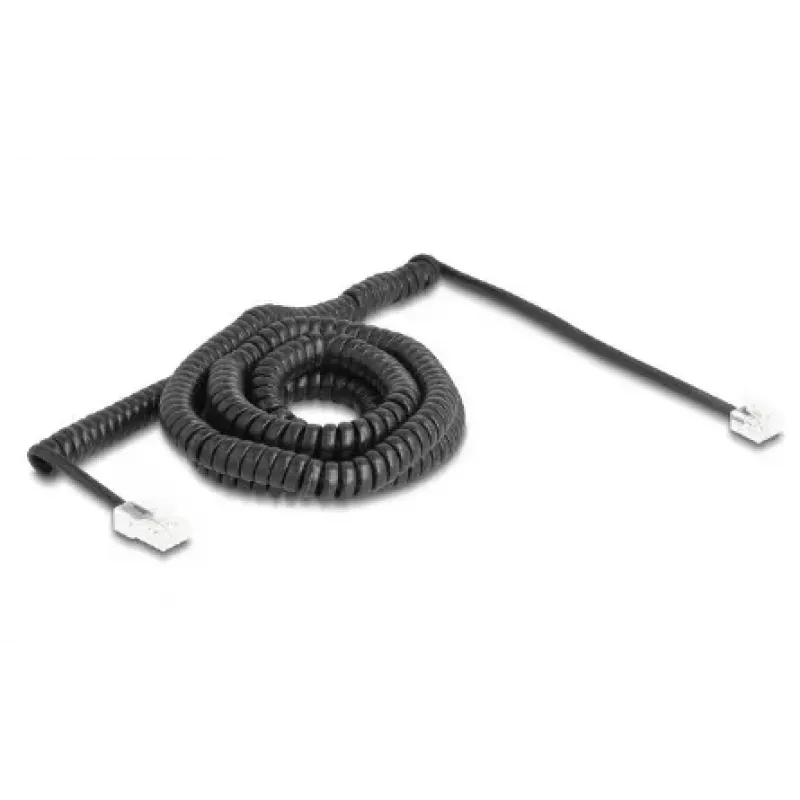 DeLOCK telephone cable 10 m Black RJ-11 RJ-45