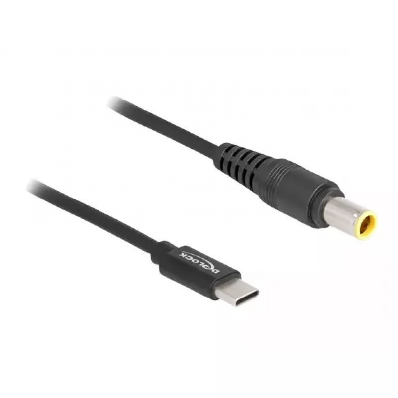 DeLOCK Laptop Charging Cable USB Type-C male to IBM 7.9 x 5.5 mm male 1.5m 20V 3A