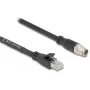 Networking cable DeLOCK 80580 M12 RJ-45 Cat5e 3 m Black