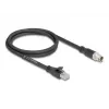 Networking Cable DeLOCK 80577 M12 to RJ-45 Cat5e 1m Black