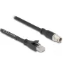 Networking Cable DeLOCK 80577 M12 to RJ-45 Cat5e 1m Black