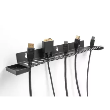 Cable holder DeLOCK 67180 Wall Black 72mm x 401mm x 12mm