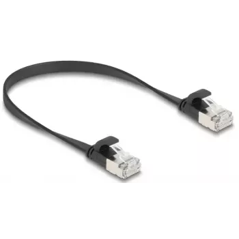 Networking Cable DeLOCK 81161 RJ-45 Cat6a 0.25m Black