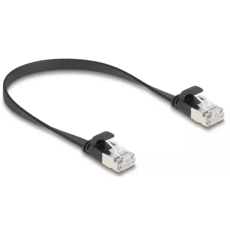 Networking Cable DeLOCK 81161 RJ-45 Cat6a 0.25m Black