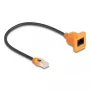 Network cable DELOCK 90803 Cat5e U/UTP RJ-45 to RJ-45 Black/Orange 0.3 m