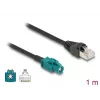 Coaxial cable DELOCK 90697 — 1 m, HSD Z to RJ-45, Black/Blue