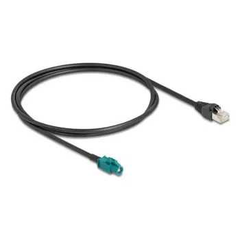 Coaxial cable DELOCK 90697 — 1 m, HSD Z to RJ-45, Black/Blue