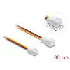Cable extension DELOCK 90870 for computer cooling systems, PVC, Ø 1.3 mm, black/red/white/yellow