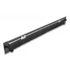 DELOCK 19 inch 1U Cable Management Brush Strip, open bottom, tool-free, metal, black