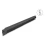 DELOCK 19 inch 1U Cable Management Brush Strip, open bottom, tool-free, metal, black