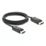 DELOCK Coaxial DisplayPort cable 8K 60 Hz, DisplayPort–DisplayPort, 1 m, black, braided coating