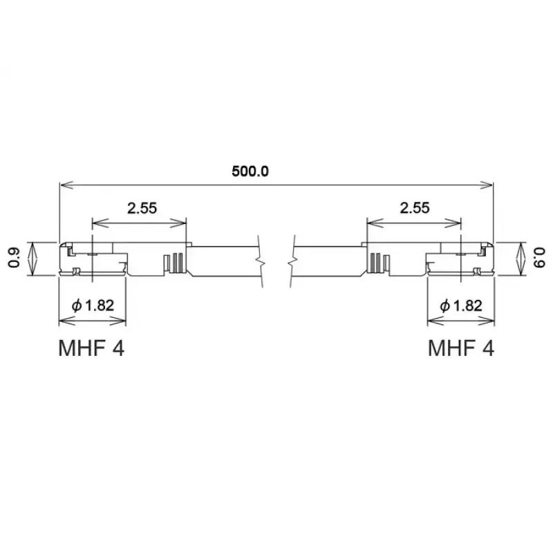 Coaxial Cable DeLOCK 89646 0.5m MHF IV HSC MXHP32