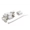 Keystone module DELOCK 90938 — RJ-45 Cat.6A shielded flat keystone, white