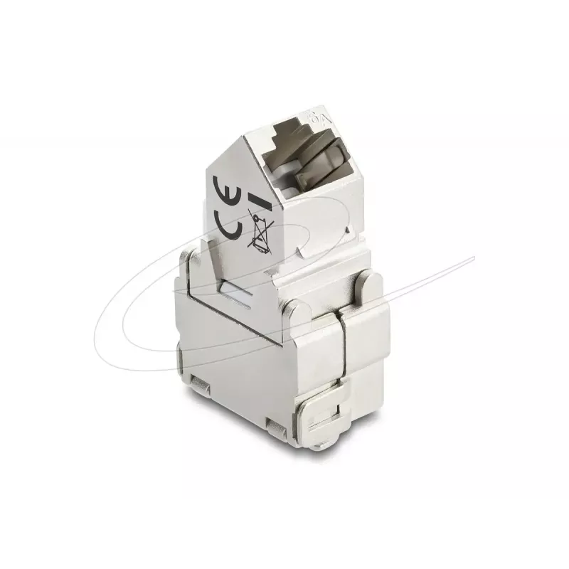 Keystone module DELOCK 90938 — RJ-45 Cat.6A shielded flat keystone, white