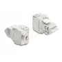 Keystone module DELOCK 90938 — RJ-45 Cat.6A shielded flat keystone, white