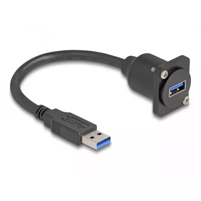 DeLOCK D-Type USB Cable Type-A male to Type-A female 20 cm 5 Gbps