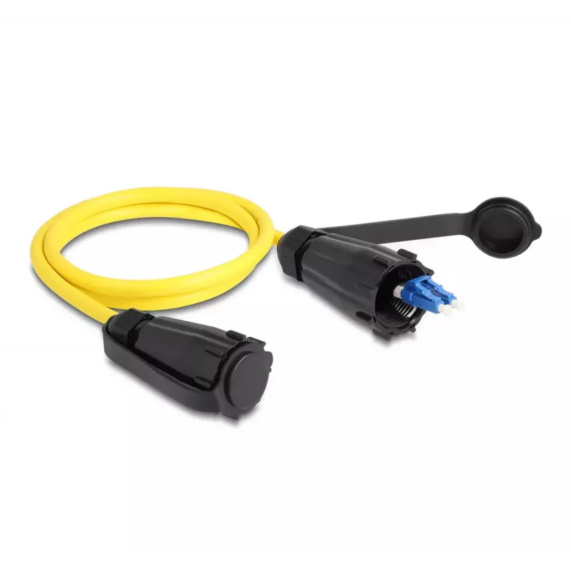 DeLOCK Optical fiber cable LC Duplex to LC Duplex 1m single-mode IP68
