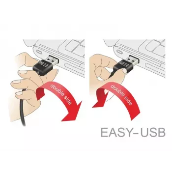 USB Cable DeLOCK 83851 USB 2.0 3m USB A Micro-USB B Black
