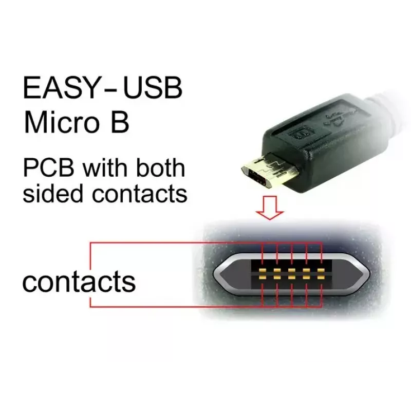 USB Cable DeLOCK 83856 USB 2.0 2m USB A Micro-USB B Black