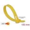 Releasable cable tie DELOCK 18760 — Nylon, 150×7.5 mm, Yellow, 100 pcs