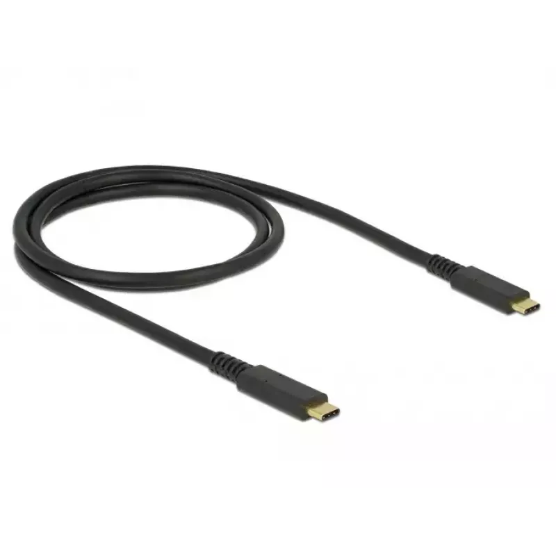 USB Cable DeLOCK 85207 USB 3.2 Gen 2 1m USB C Black