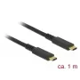 USB Cable DeLOCK 85207 USB 3.2 Gen 2 1m USB C Black