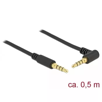 Audio cable DeLOCK 85607 0.5m 3.5mm Black