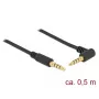 Audio cable DeLOCK 85607 0.5m 3.5mm Black