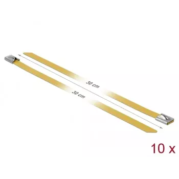 Cable Tie Steel DeLOCK 18790 300mm Yellow 10 pcs