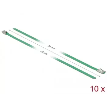 Cable Tie DeLOCK 18802 Steel Green 300mm 10 pcs
