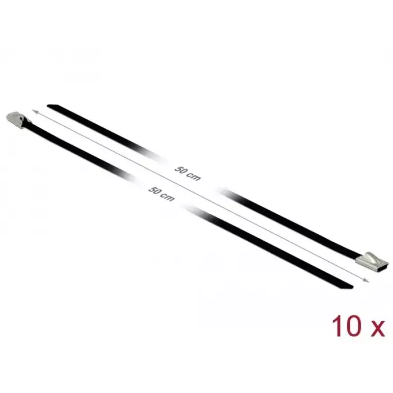 Cable Tie DeLOCK 18812 Steel Black 500mm 10 pcs